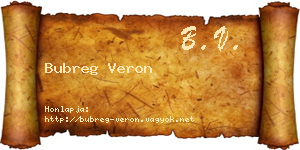 Bubreg Veron névjegykártya